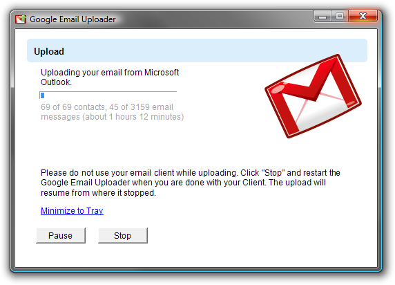 Google Email Uploader